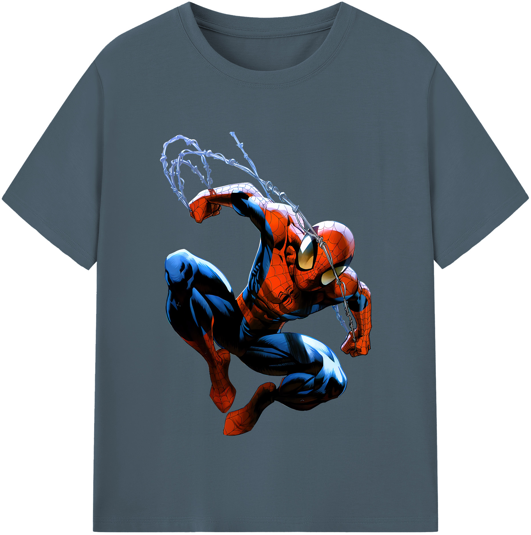 （画像用） Spider Man スパイダーマン 綿100％半袖Tシャツ（フロントプリント）